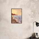 # all-groups - Golden Coastline – Watercolour Sunset Seascape Art Print - Daisy