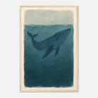 Wood frame 40x60 cm 16x24″ - Blue Whale – Gouache-Style Art Print - Play By Print