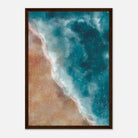 Dark wood frame - Stormy Shoreline – Moody Coastal Watercolour Art Print - Daisy