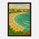 Dark wood frame 40x60 cm 16x24″ - Bondi Beach Canvas Wall Art - Play By Print