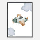 Black frame - Green & Natural Wooden Airplane Wall Art - Olga