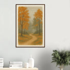 # all-groups - Whispering Path – Misty Autumn Forest Wall Art Print - Play By Print
