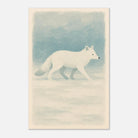 Unframed 40x60 cm 16x24″ - Silent Steps – Arctic Fox in Snow Wall Art Print - Play By Print