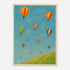 Wood frame A2 (42 x 59.4 cm) - Up and Away Hot Air Balloon Wall Art | Whimsical Nursery or Playroom Print - Play By Print