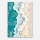 Unframed - Golden Shoreline – Textured Coastal Abstract Beach Art - Play By Print