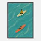 Black frame A2 (42 x 59.4 cm) - "Drift and Dream" Surf Print | Minimal Coastal Wall Art - Play By Print