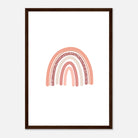 Dark wood frame - Blush Minimalist Rainbow Wall Art - Jerin