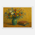 White frame 21x29.7 cm 8x12" - “Wild Blooms & Well-Worn Pages” | Floral Still Life - Play By Print