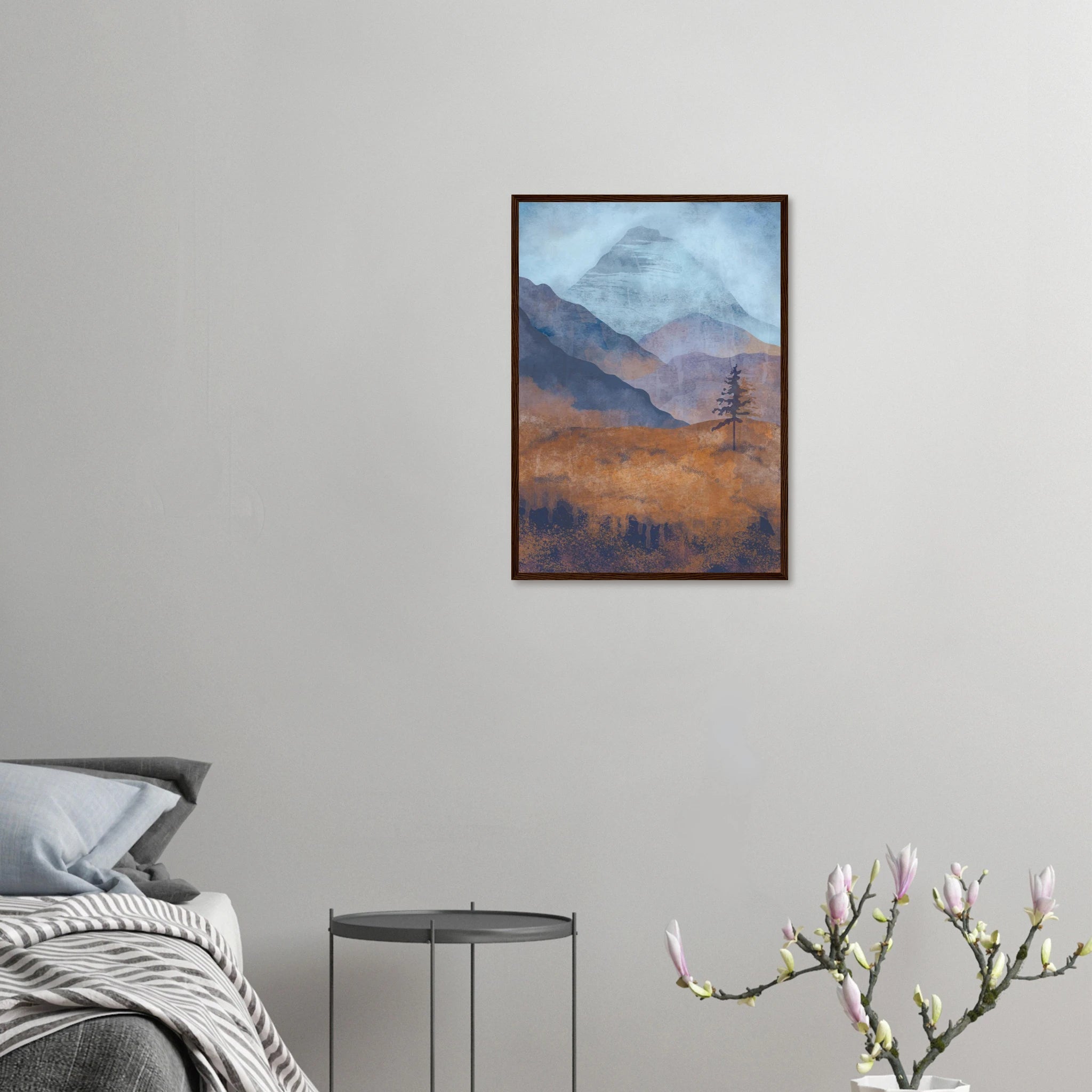 # all-groups - Misty Alpine Layers – Abstract Mountain Landscape Wall Art - Daisy