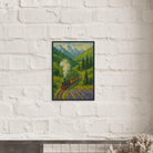 # all-groups - Mountain Steam Train Wall Art | Textured Painterly Travel - Play By Print