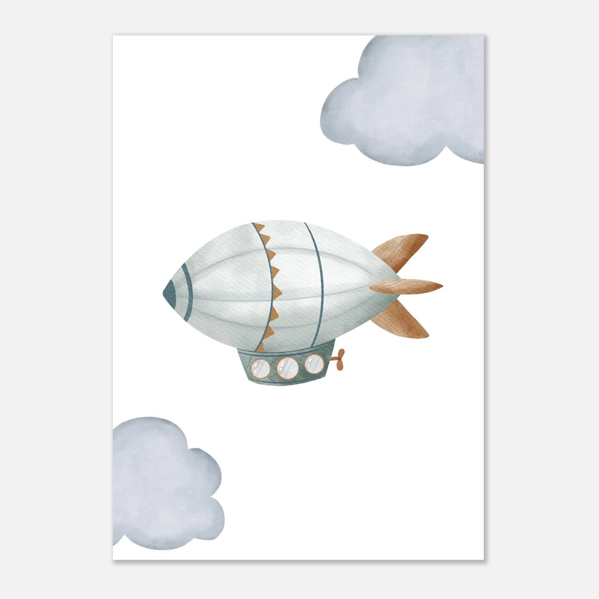 Unframed - Vintage Airship Wall Art - Olga