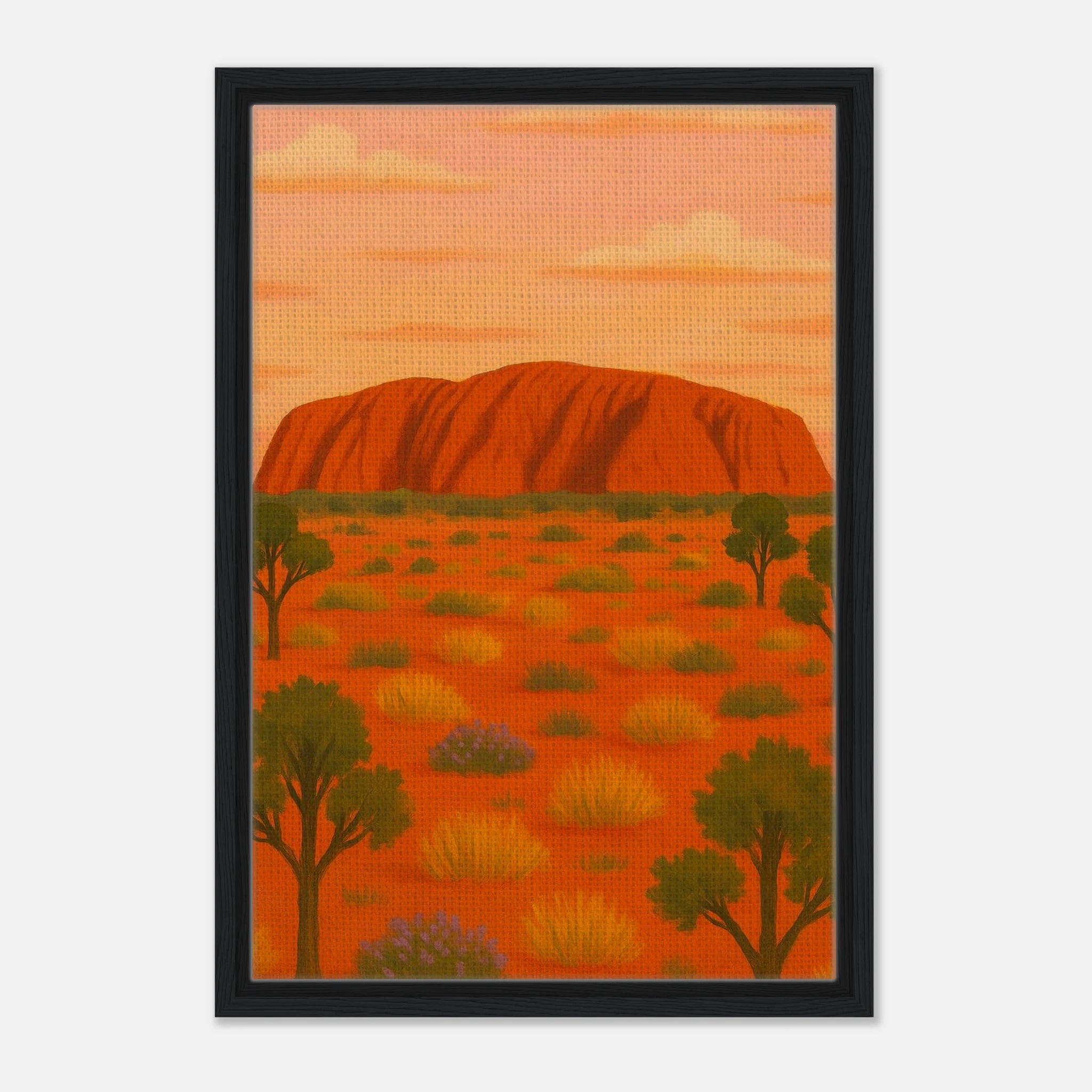 Black frame 40x60 cm 16x24″ - Uluru Dreaming – Australian Outback Canvas Wall Art - Play By Print