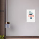 # all-groups - Balancing Act – Minimalist Abstract Stone Stack Print in Blue & Blush - Daisy