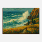 Dark wood frame A1 (59.4 x 84.1 cm) - “Wild Coast” | Dramatic Ocean Wave Painting - Play By Print