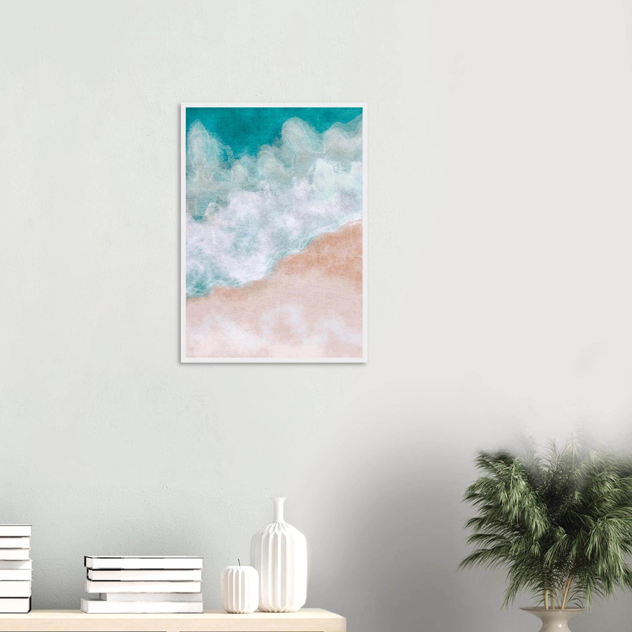 # all-groups - Coastal Bliss – Soft Wave Abstract Beach Print - Daisy