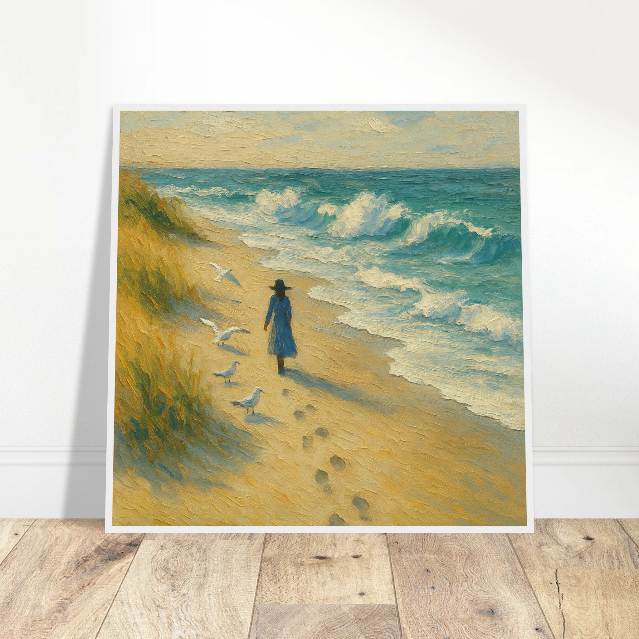 # all-groups - “Soft Steps by the Sea” | Serene Coastal Art Print - Play By Print