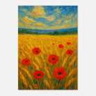 Unframed 21x29.7 cm 8x12" - Golden Poppy Field Print | Vibrant Impressionist Landscape - Play By Print