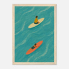 Wood frame 21x29.7 cm 8x12" - "Drift and Dream" Surf Print | Minimal Coastal Wall Art - Play By Print