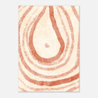 Unframed - Terracotta Rings – Abstract Organic Form Wall Art Print - Daisy