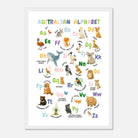 White frame - Australian Animal Alphabet Poster – Watercolour ABC Chart for Kids - Play By Print