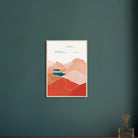 # all-groups - Terracotta Peaks – Abstract Mountain Landscape Print by Daisy - Daisy