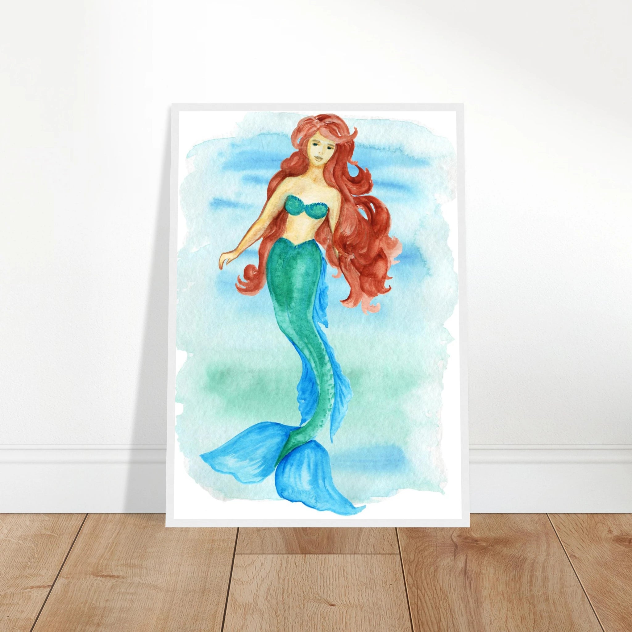 # all-groups - Grace of the Sea – Red-Haired Mermaid Art Print 🐚🧜♀️ - Play By Print