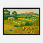 Black frame 50x70 cm 20x28″ - Australian Farm Life Landscape Canvas Wall Art - Play By Print