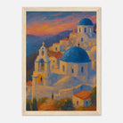 Wood frame 21x29.7 cm 8x12" - "Sunset Over Santorini" Print | Mediterranean Wall Art - Play By Print