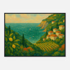 Black frame A1 (59.4 x 84.1 cm) - “Lemon Coast Daydream” | Amalfi-Inspired Coastal - Play By Print
