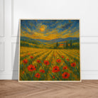 # all-groups - “Golden Hour in the Poppies” | Vibrant Sunset Landscape Art - Play By Print