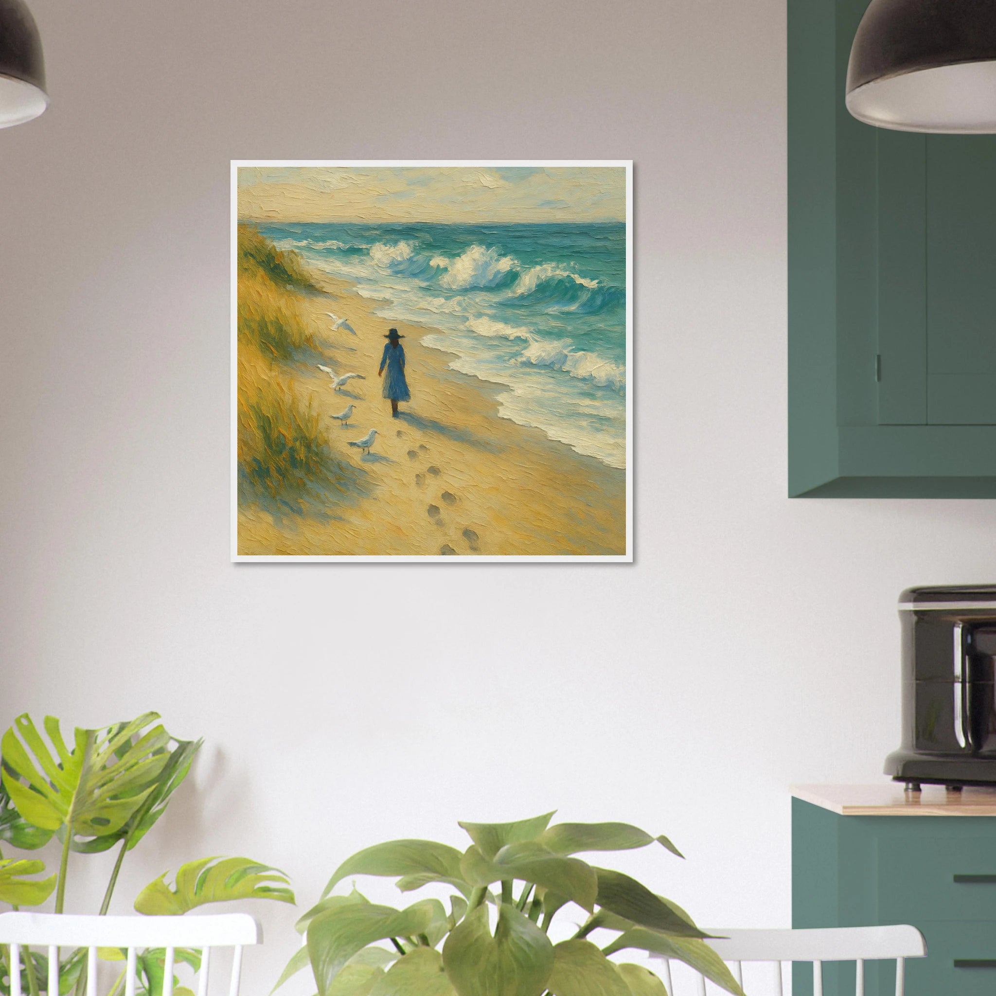 # all-groups - “Soft Steps by the Sea” | Serene Coastal Art Print - Play By Print