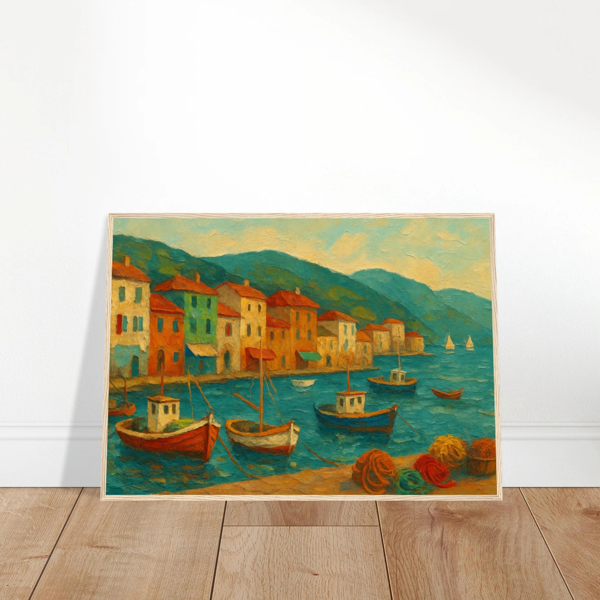 # all-groups - Harbour Harmony – Mediterranean Village Wall Art Print - Play By Print