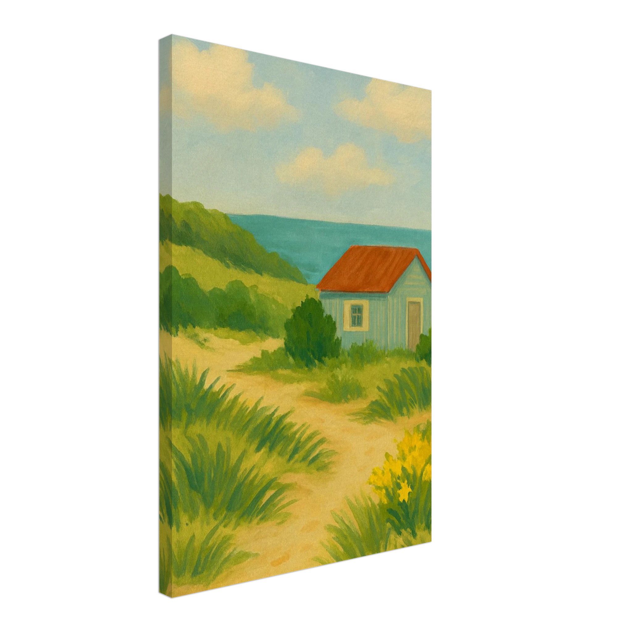 Canvas 40x60 cm 16x24″ - Coastal Beach Shack Canvas Wall Art - Play By Print