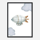 Black frame - Vintage Airship Wall Art - Olga