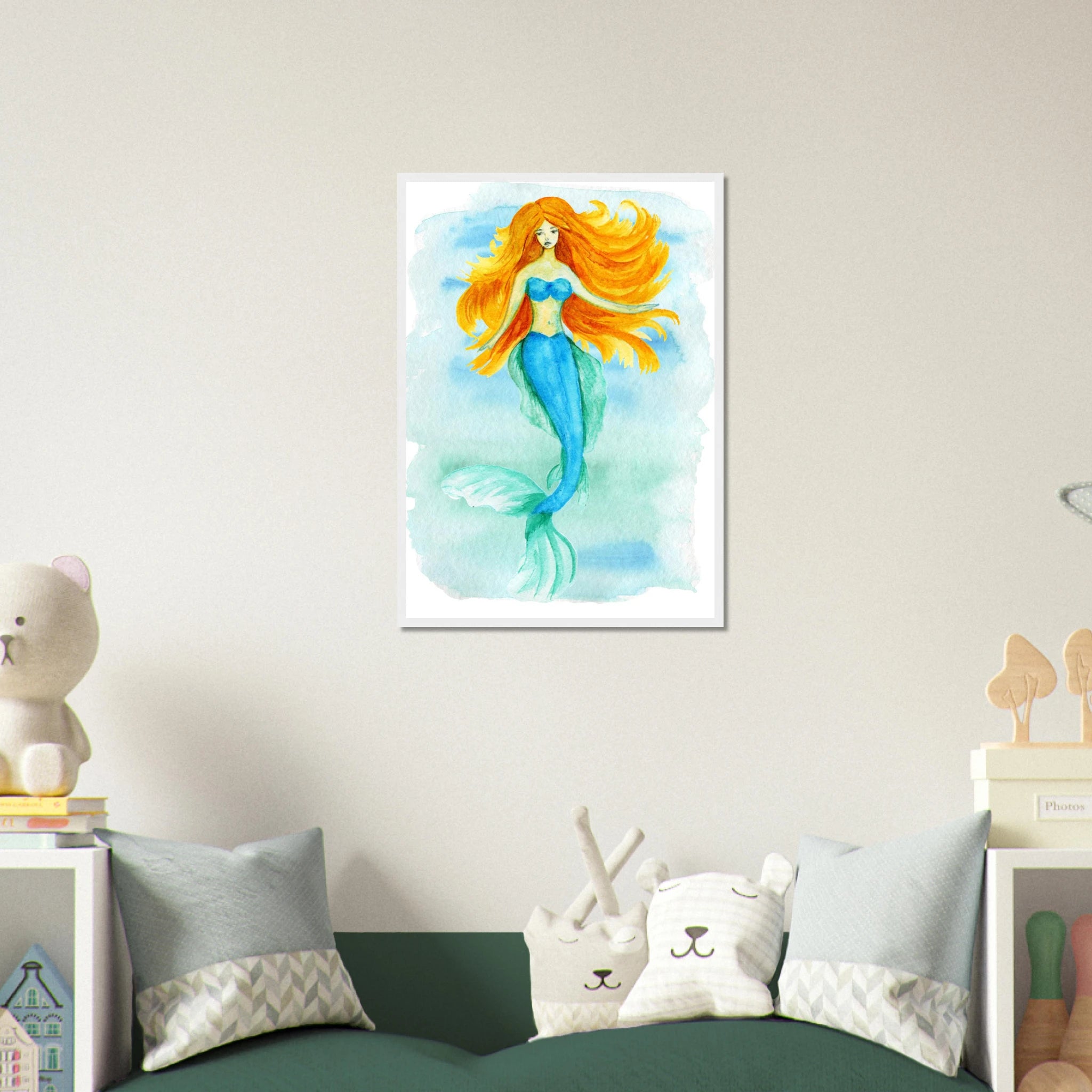 # all-groups - Ocean Beauty – Mermaid Watercolour Art Print 🧜♀️🌊 - Play By Print