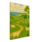 Canvas 50x70 cm 20x28″ - Coastal Sheep Meadow – Australian Pasture Canvas Wall Art - Play By Print