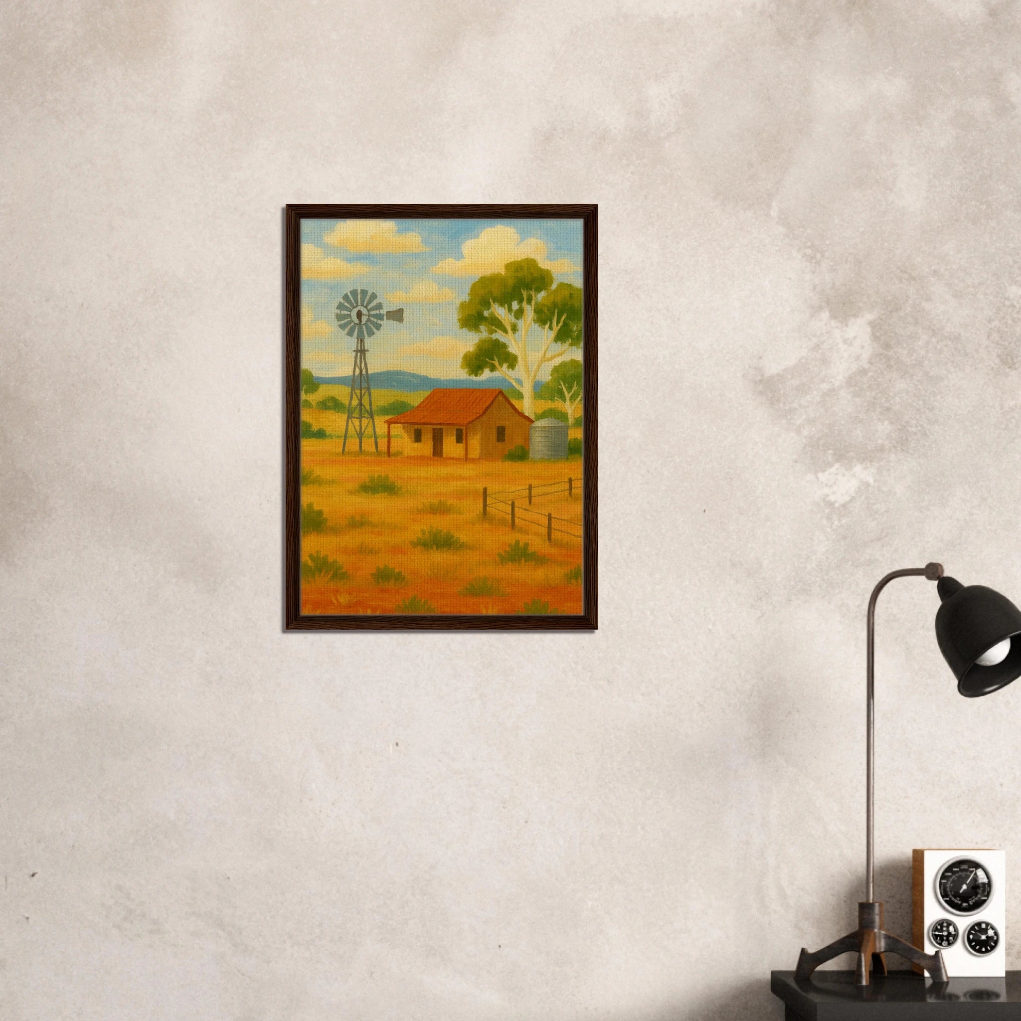 # all-groups - Outback Windmill & Cottage Canvas Wall Art - Play By Print