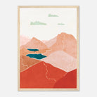 Wood frame - Terracotta Peaks – Abstract Mountain Landscape Print by Daisy - Daisy