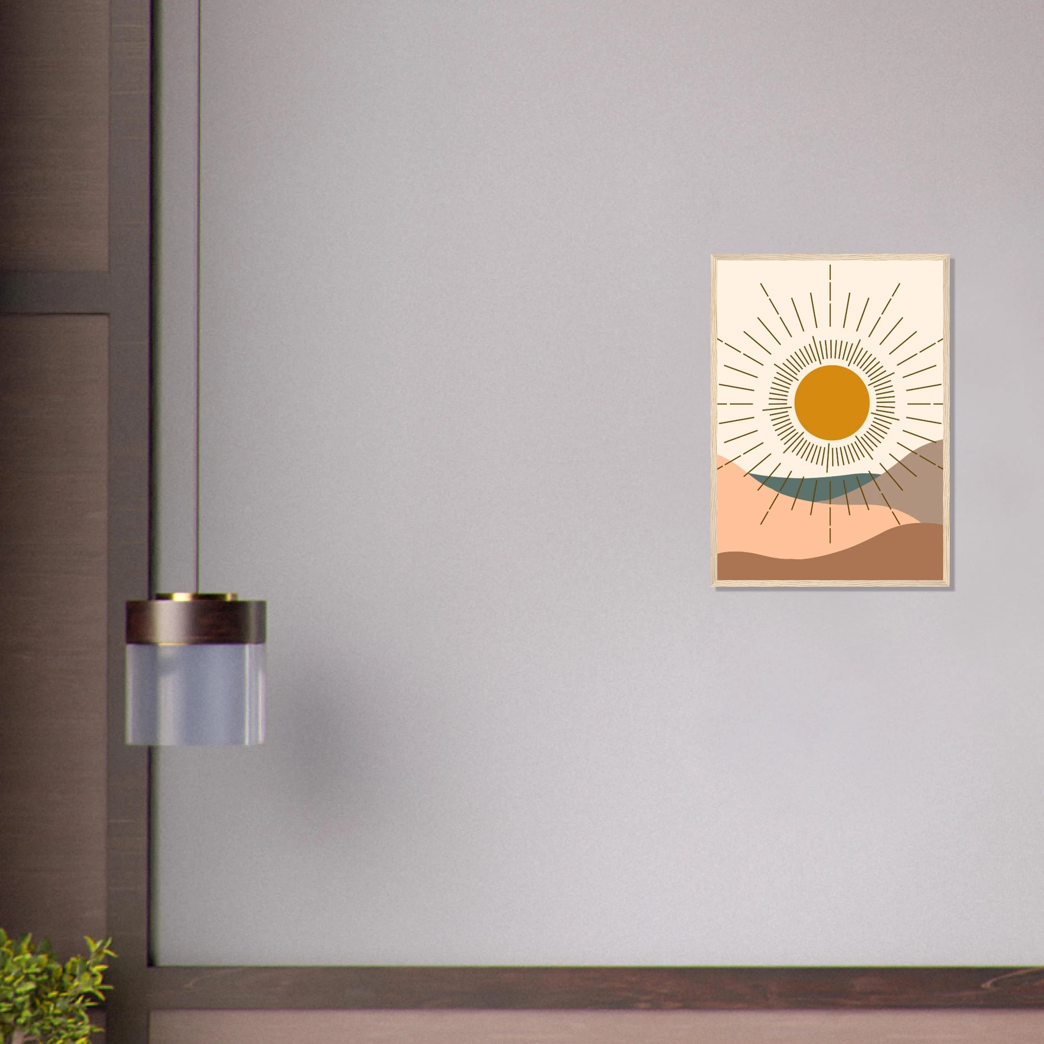 # all-groups - Minimalist Sun Print Boho Desert Landscape Wall Art - Play By Print