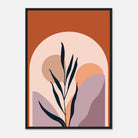 Black frame A2 (42 x 59.4 cm) - Botanic Sunrise Modern Abstract Wall Art - Jerin