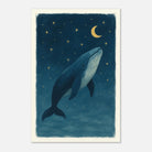 Unframed 60x90 cm 24x36″ - Whale Wishes Under the Moon – Magical Nursery Art Print - Play By Print