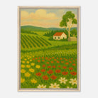 Wood frame 50x70 cm 20x28″ - Vineyard & Wildflowers – Australian Countryside Canvas Wall Art - Play By Print