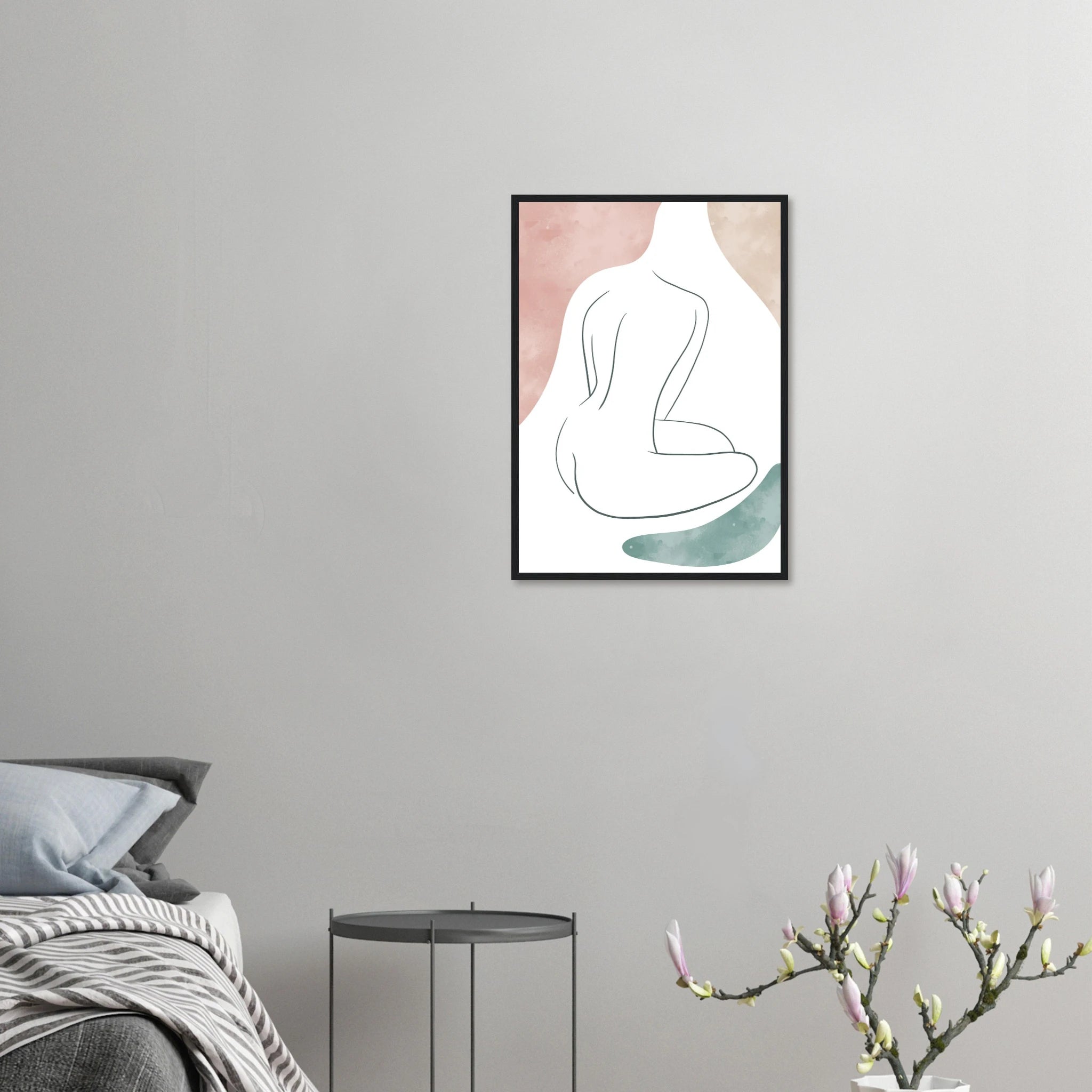 # all-groups - Minimalist Nude Wall Art | Boho Line Drawing in Soft Earth Tones - Iris