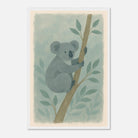 White frame 40x60 cm 16x24″ - Cuddly Koala in the Eucalypts – Australian Nursery Art Print - Play By Print