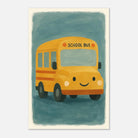 Unframed 40x60 cm 16x24″ - Happy School Bus – Whimsical Nursery Art Print - Play By Print