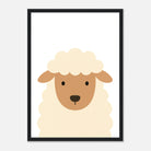 Black frame - Sheep – Minimalist Farm Animal Art Print | Modern Nursery or Playroom Decor - Play By Print