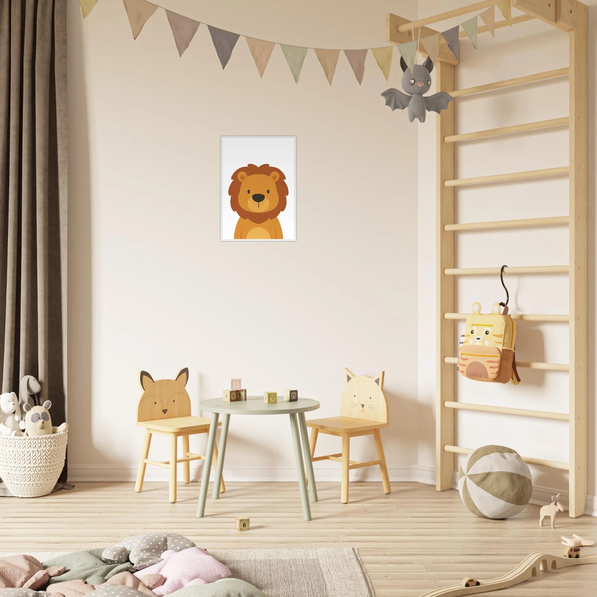 # all-groups - Lion Nursery Print – Jungle Animal Art for Kids - Play By Print