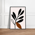 # all-groups - Black Botanical Silhouette with Terracotta Leaf Wall Art - Jerin
