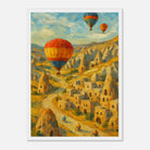 White frame A3 (29.7 x 42 cm) - "Drifting Over Cappadocia" Print | Turkish Landscape Wall Art - Play By Print