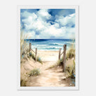 White frame - Ocean Pathway – Coastal Art Print - Play By Print